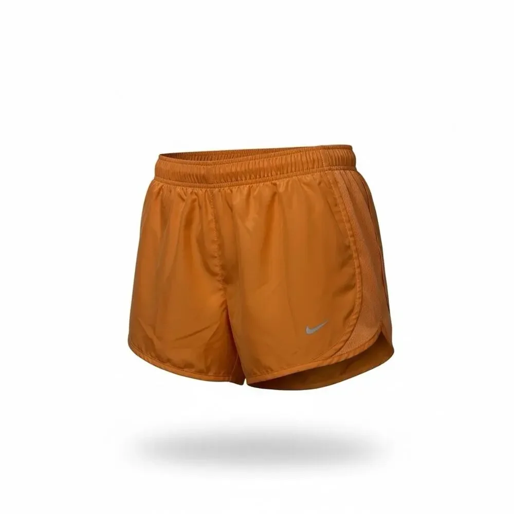 Nike Dri-FIT Running Shorts Women Small Peach Orange Brief Lined Workout